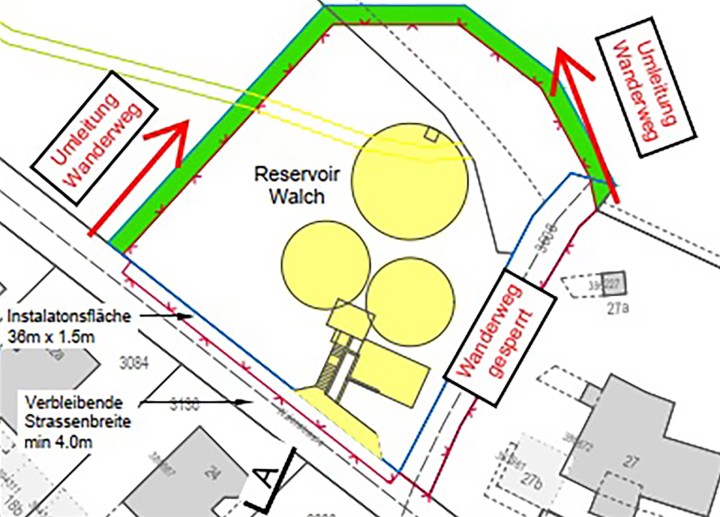 Abbrucharbeiten Reservoir Walch